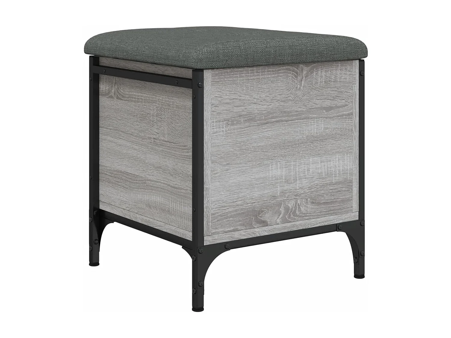 Banc de rangement sonoma gris 42x42x45 cm bois d'ingénierie