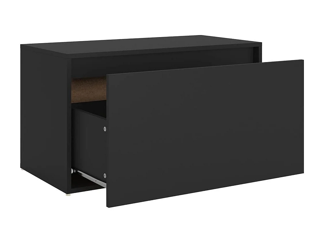 Banc d'entrée 80x40x45 cm Noir Bois d'ingénierie