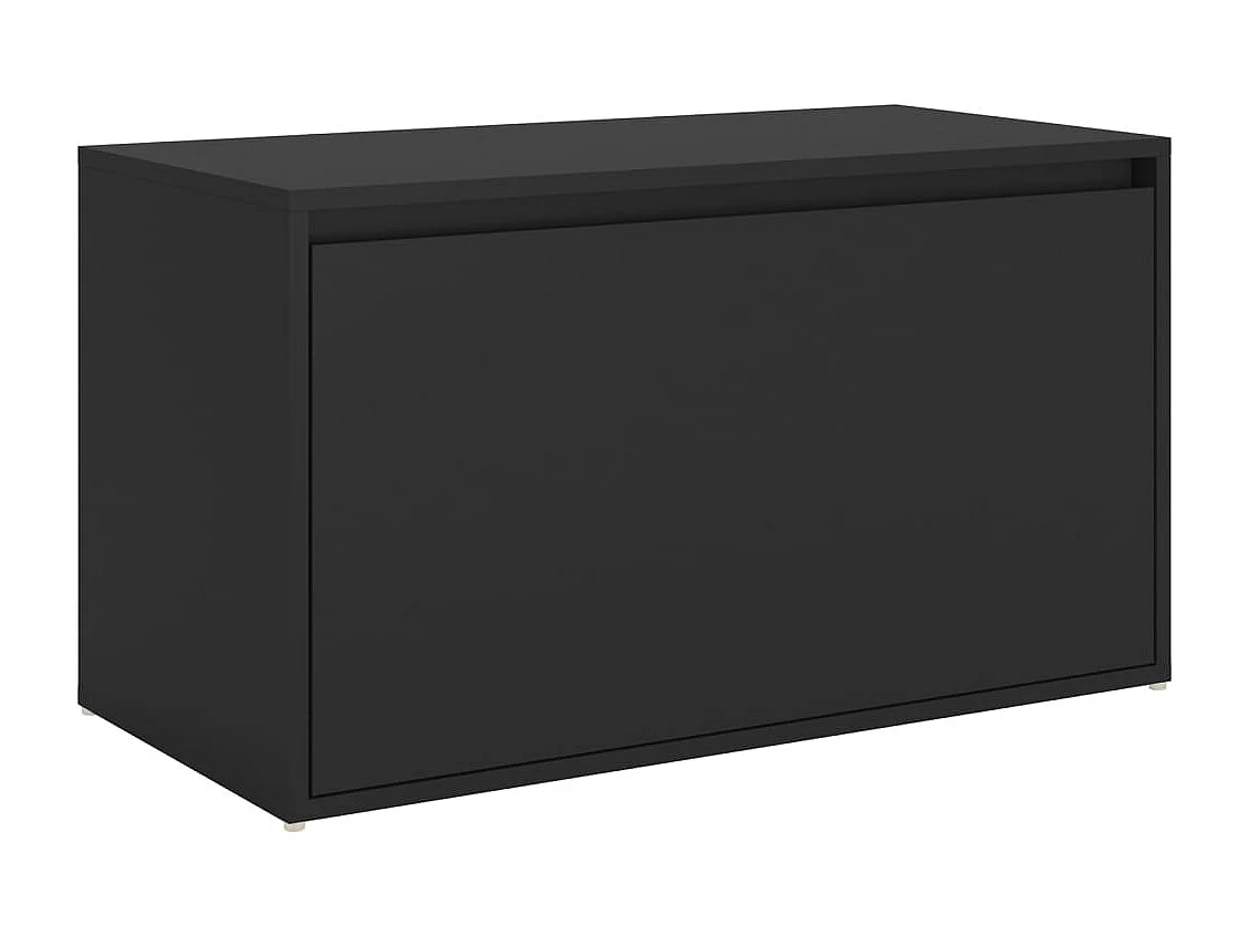 Panca da ingresso 80x40x45 cm Nero MDF