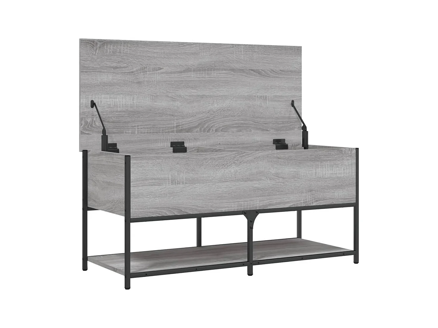 Banc de rangement sonoma gris 100x42,5x47 cm bois d'ingénierie