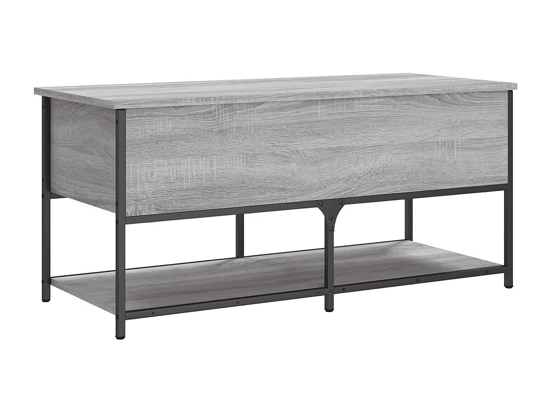Banc de rangement sonoma gris 100x42,5x47 cm bois d'ingénierie