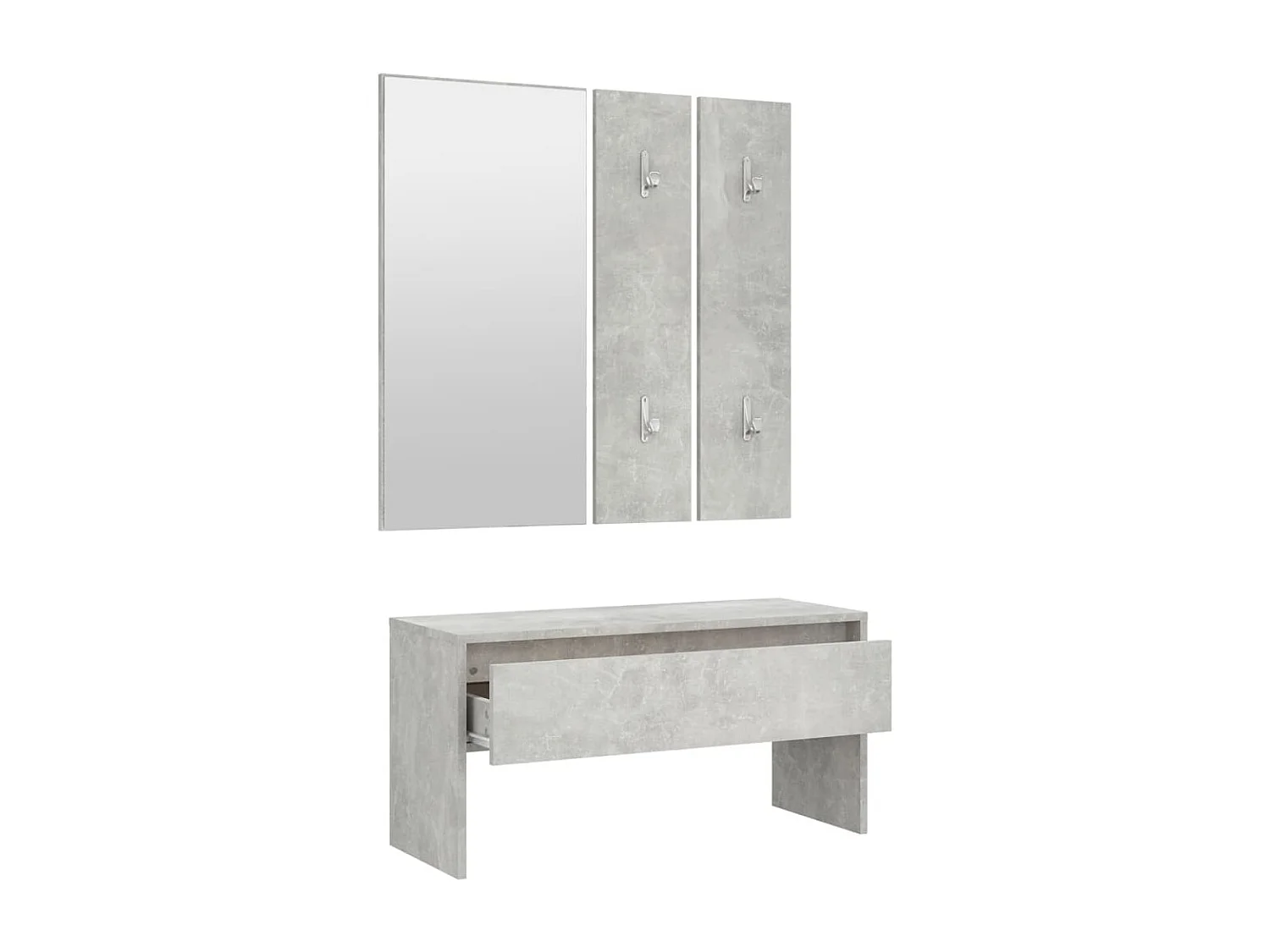 Ensemble de meubles de couloir Gris béton Bois d'ingénierie