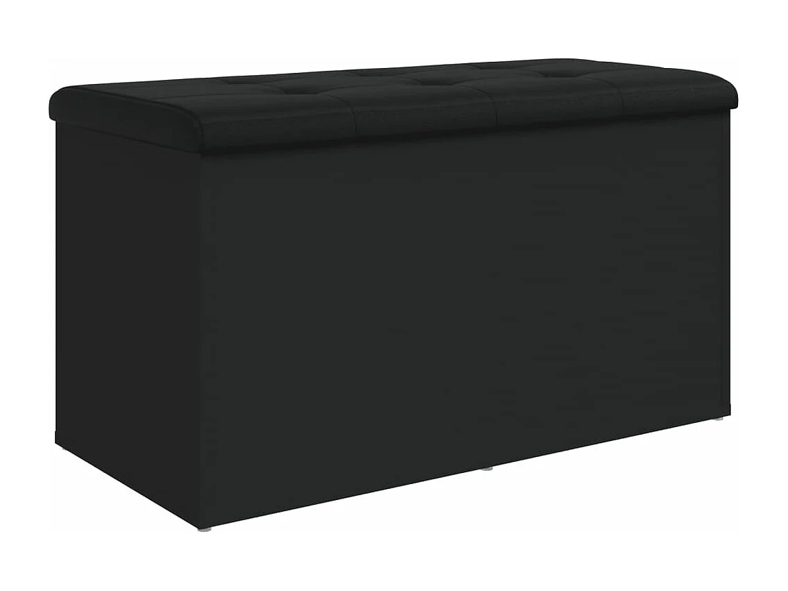 Schwarze Aufbewahrungsbank, 82 x 42 x 45 cm, Holzwerkstoff