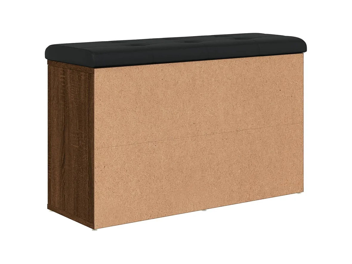 Schoenenbank bruin eikenhout 82x32x50 cm Bewerkt hout