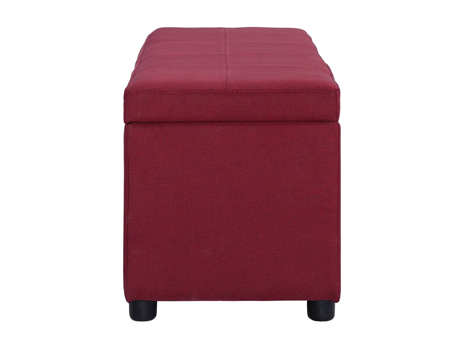 Banc avec compartiment de rangement 116 cm Bordeaux Polyester