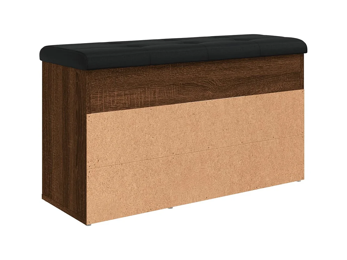 Banco zapatero roble marrón 82x32x45,5 cm madera contrachapada