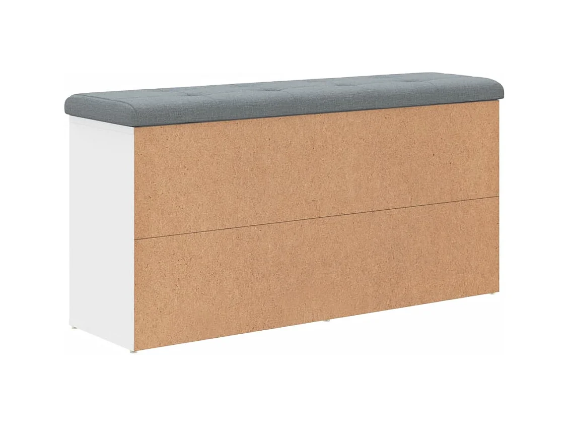 Banc à chaussures blanc 102x32x50 cm bois d'ingénierie