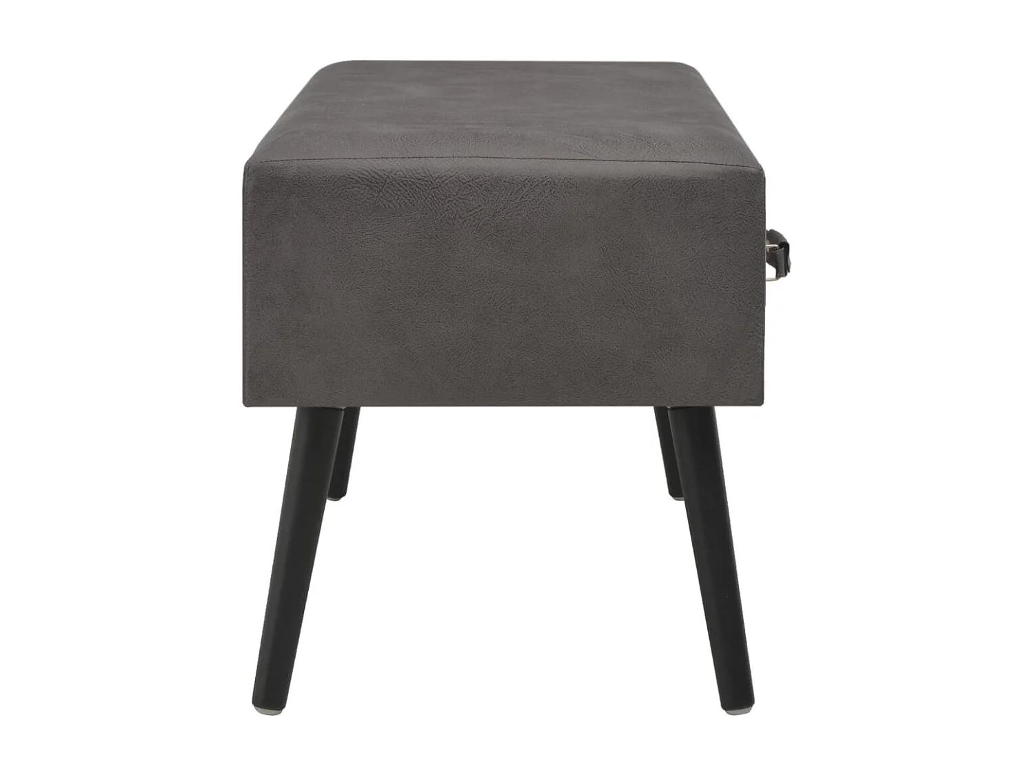 Banc avec tiroirs 80 cm Gris Similicuir