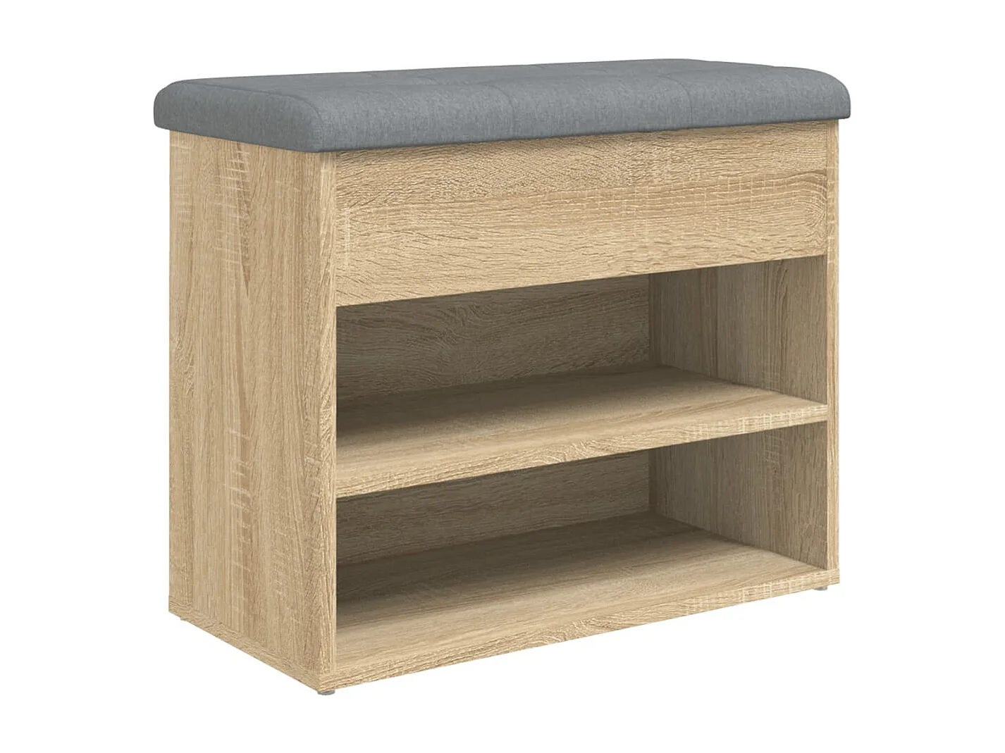 Panca per scarpe in rovere Sonoma 62x32x50 cm in multistrato