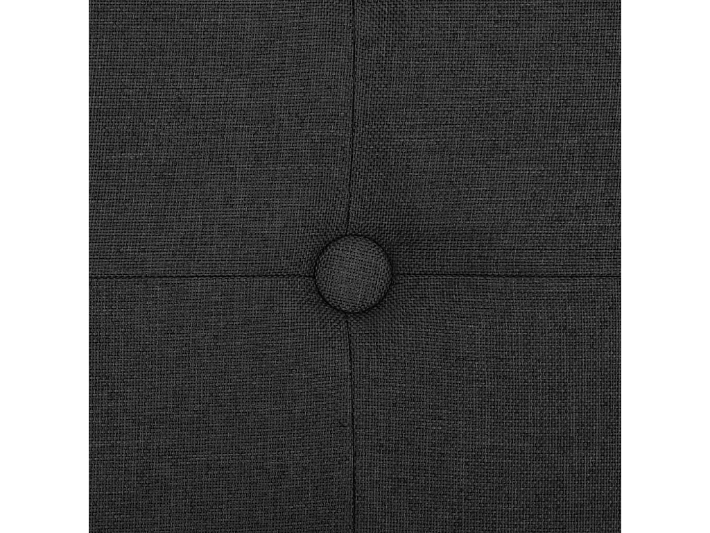 Banc de rangement pliable Noir Faux lin