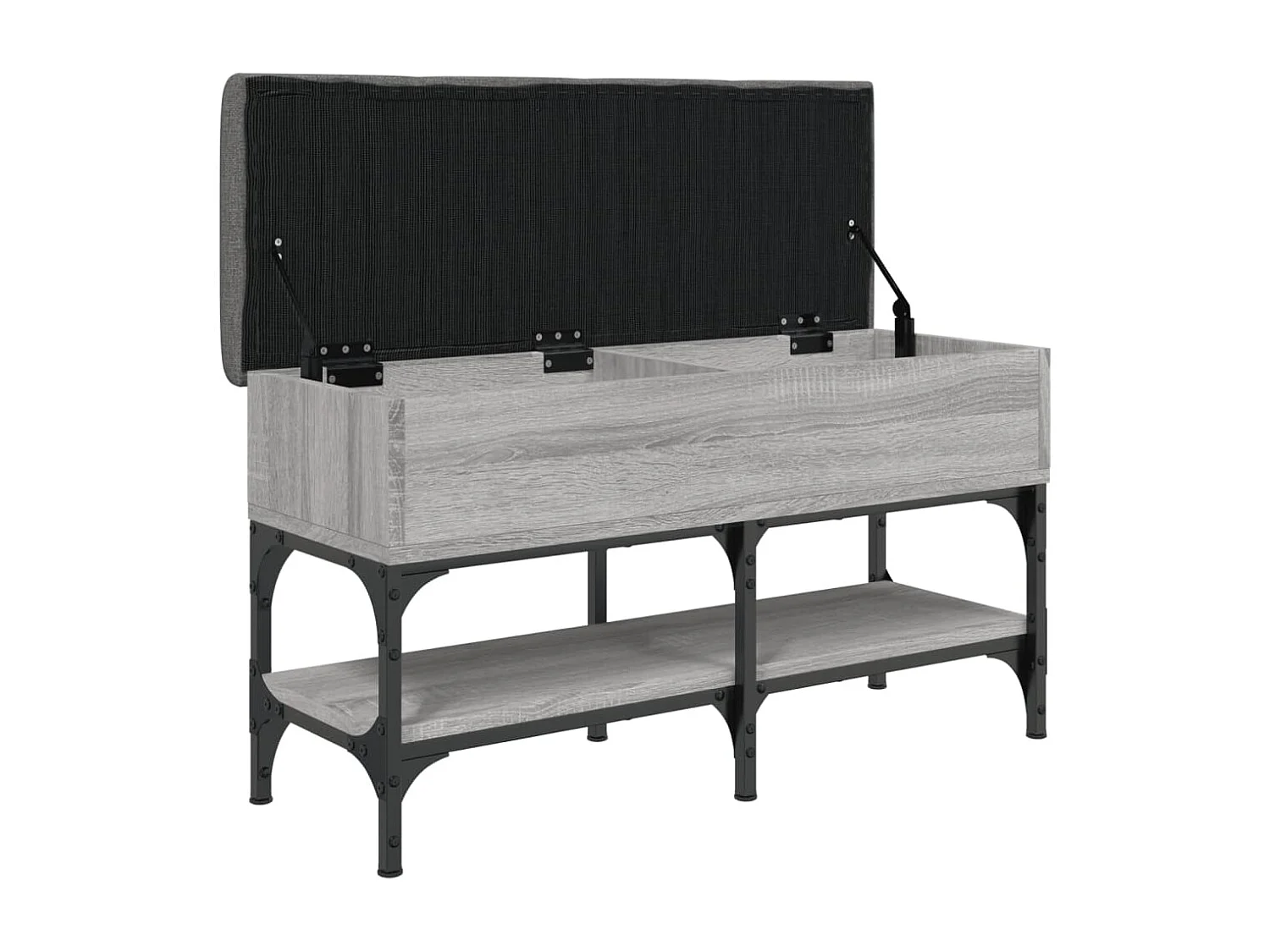 Banc à chaussures sonoma gris 82x32x45 cm bois d'ingénierie
