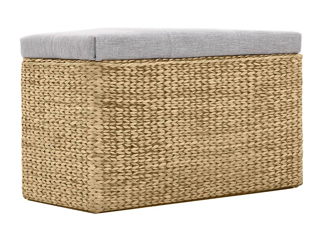 Panca con 2 pouf Giacinto d'acqua Grigio