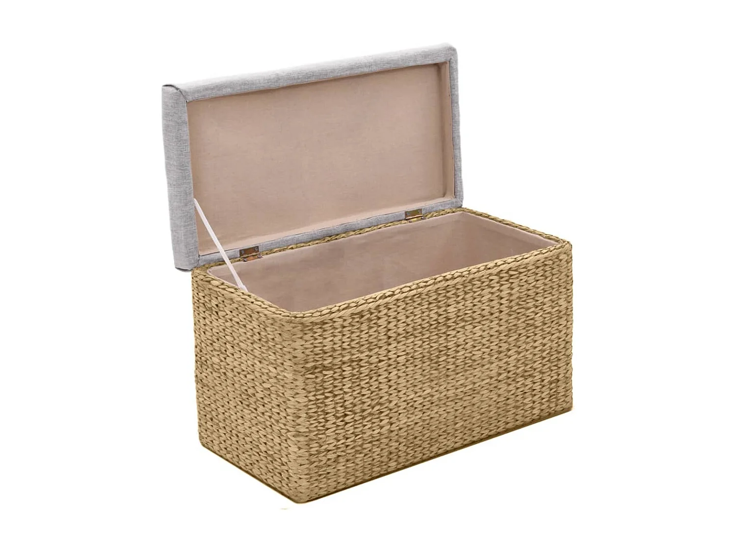 Panca con 2 pouf Giacinto d'acqua Grigio