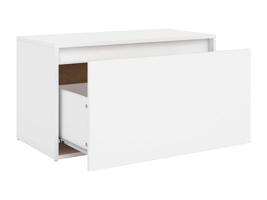 Banco de entrada 80x40x45 cm Branco Madeira de engenharia