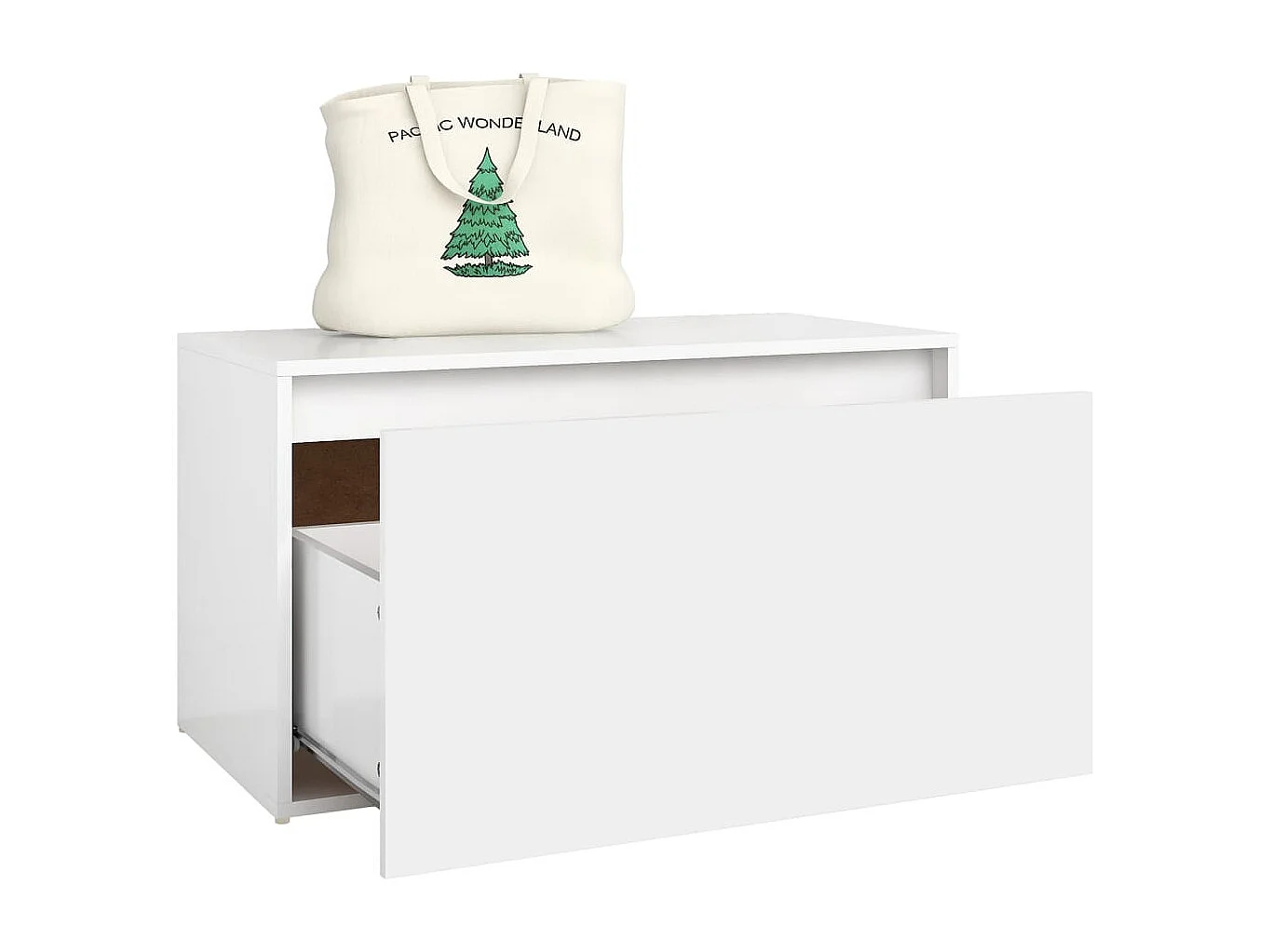 Banc d'entrée 80x40x45 cm Blanc Bois d’ingénierie