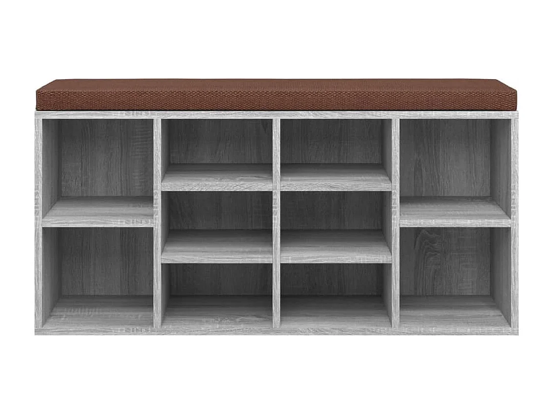 Banco de sapatos Sonoma cinza 103x30x48 cm Madeira trabalhada