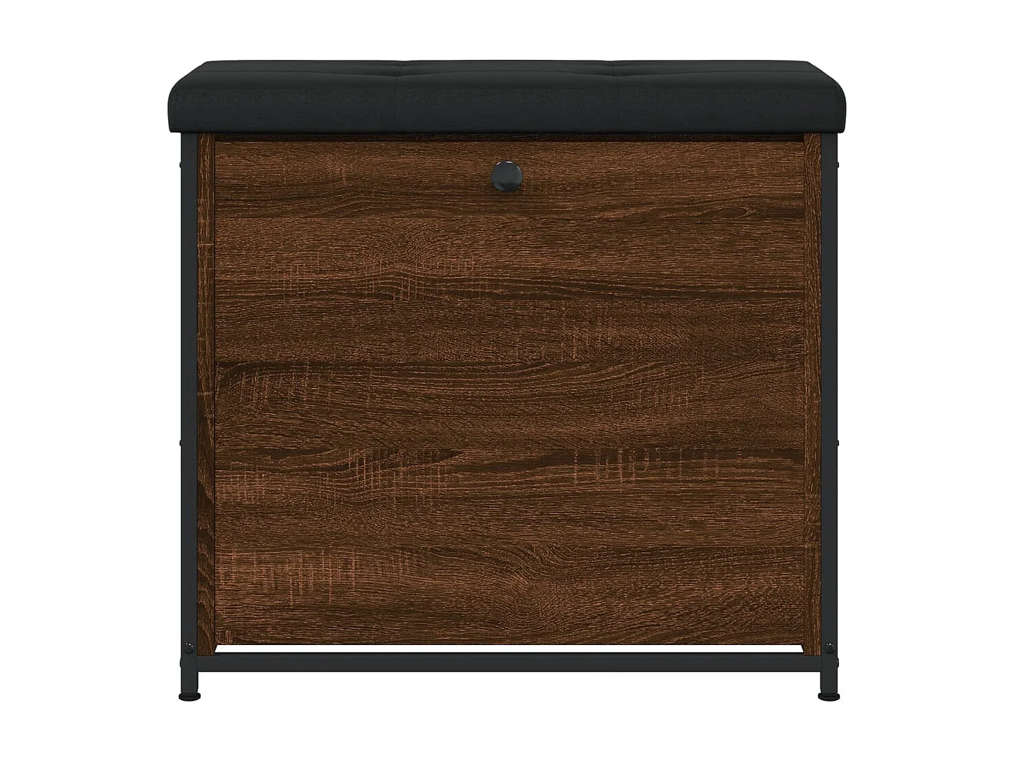 Banc à chaussures avec tiroir rabattable chêne brun 62x32x56 cm