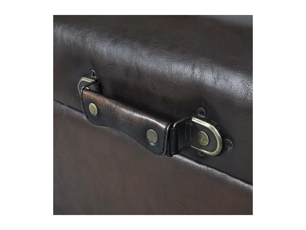 Ensemble de bancs de rangement 3 pcs Marron