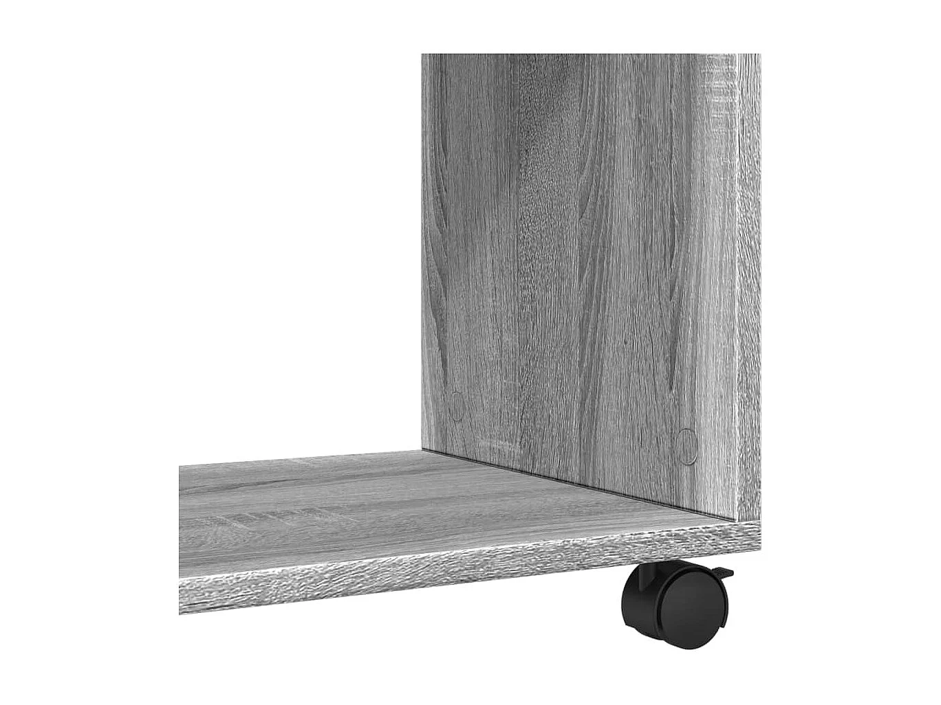 Table d'appoint avec roues sonoma gris bois d'ingénierie