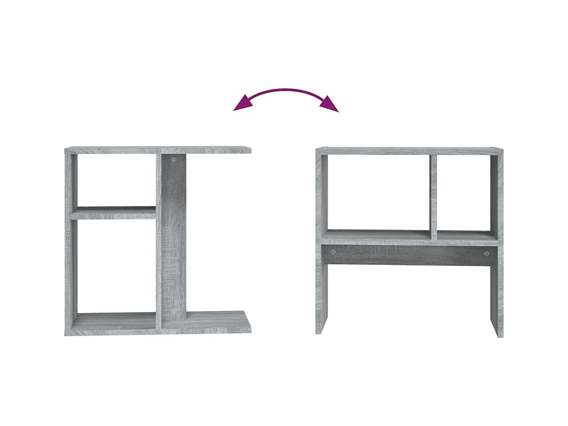 Table d'appoint Sonoma gris 50x30x50 cm Bois d'ingénierie