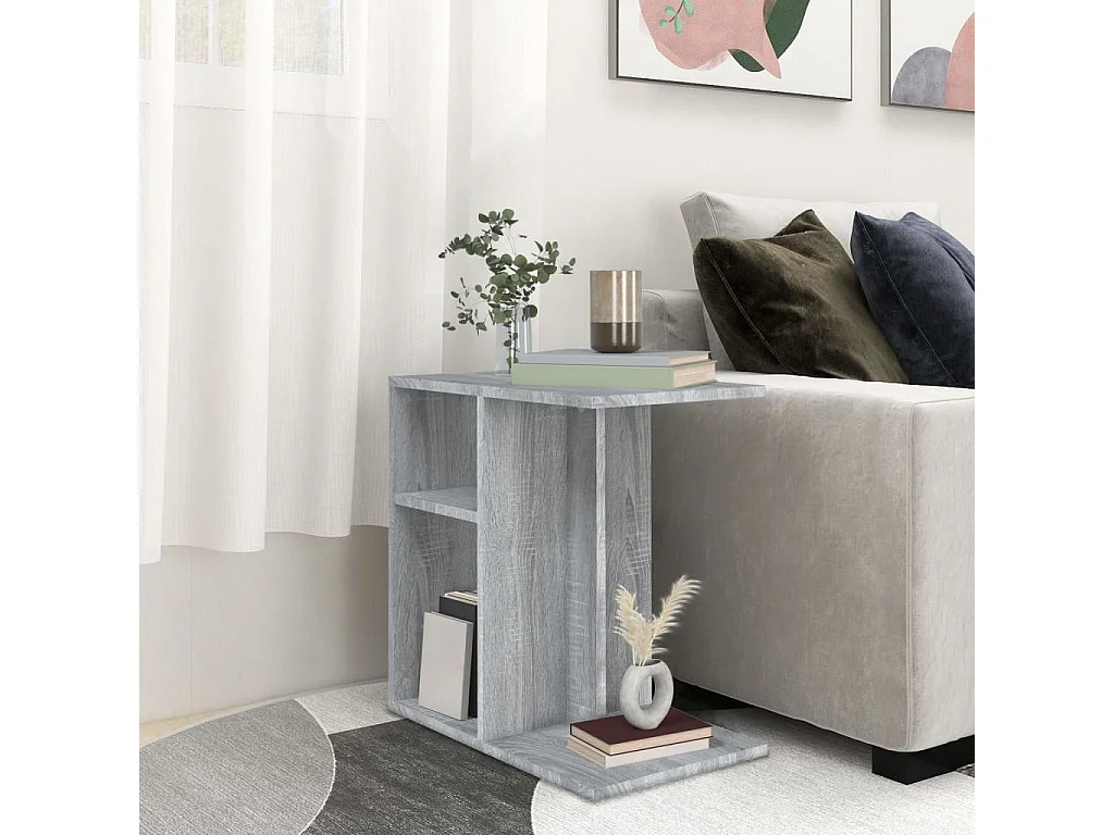 Table d'appoint Sonoma gris 50x30x50 cm Bois d'ingénierie