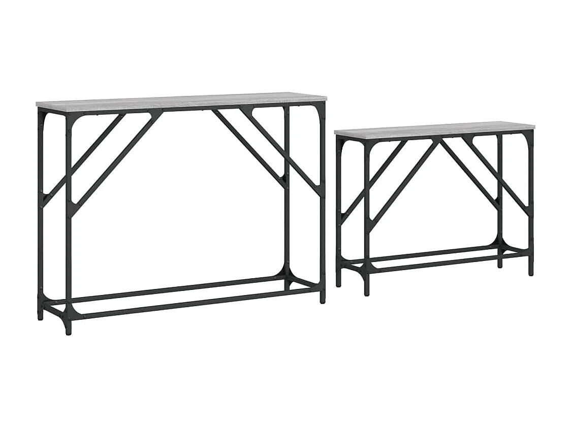 Tables console gigognes 2 pcs sonoma gris bois d'ingénierie