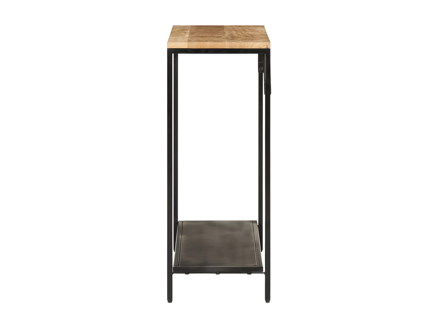 Table console 90x30x75 cm bois de manguier massif brut et fer