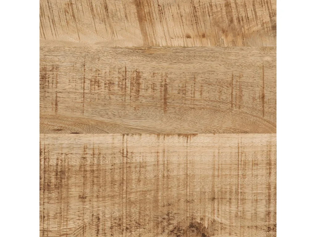 Table console 90x30x75 cm bois de manguier massif brut et fer