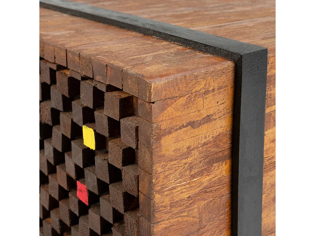 Mesa auxiliar de teca 60 x 60 x 38 cm