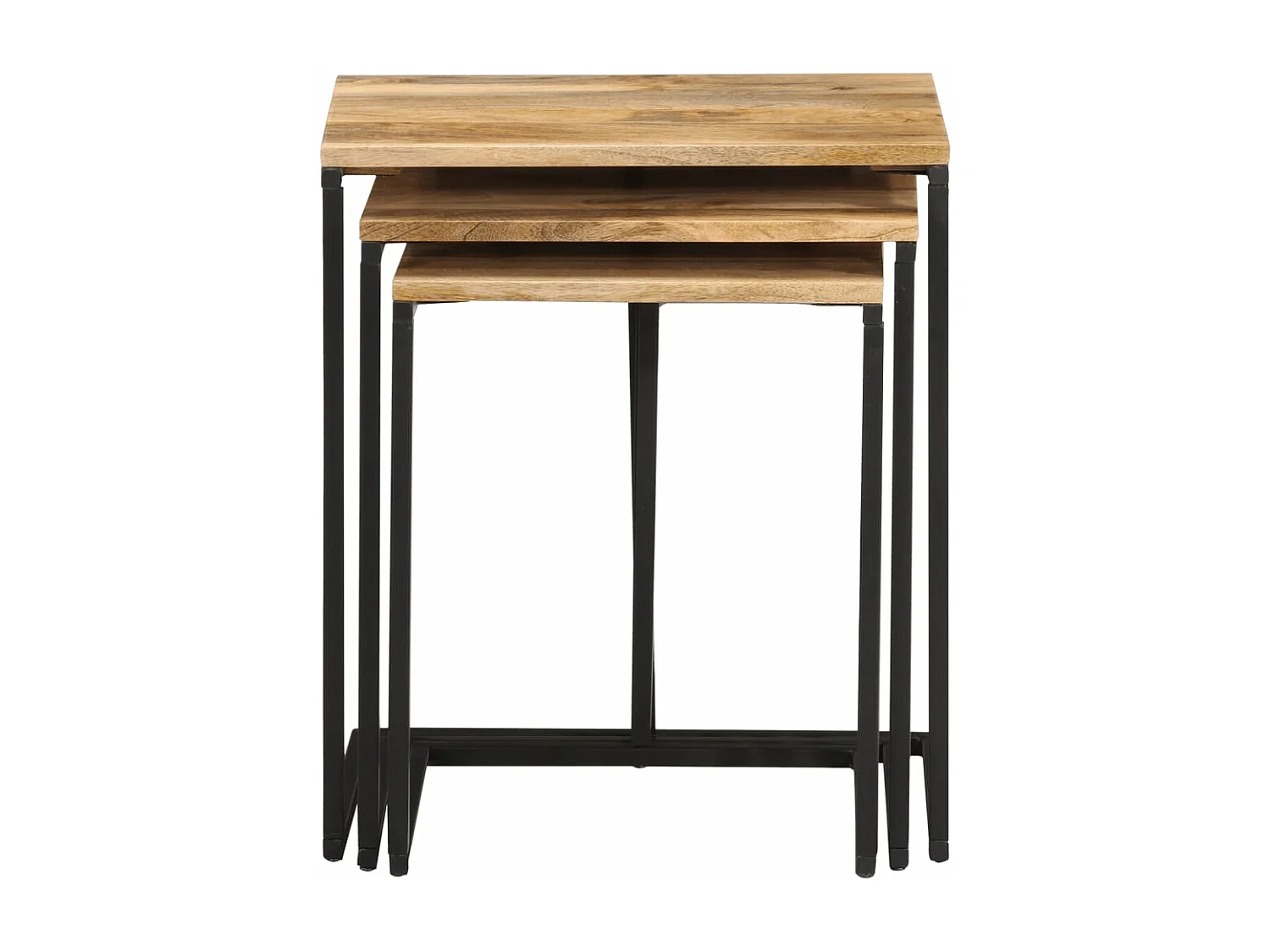 Tables gigognes 3 pcs bois massif d'acacia