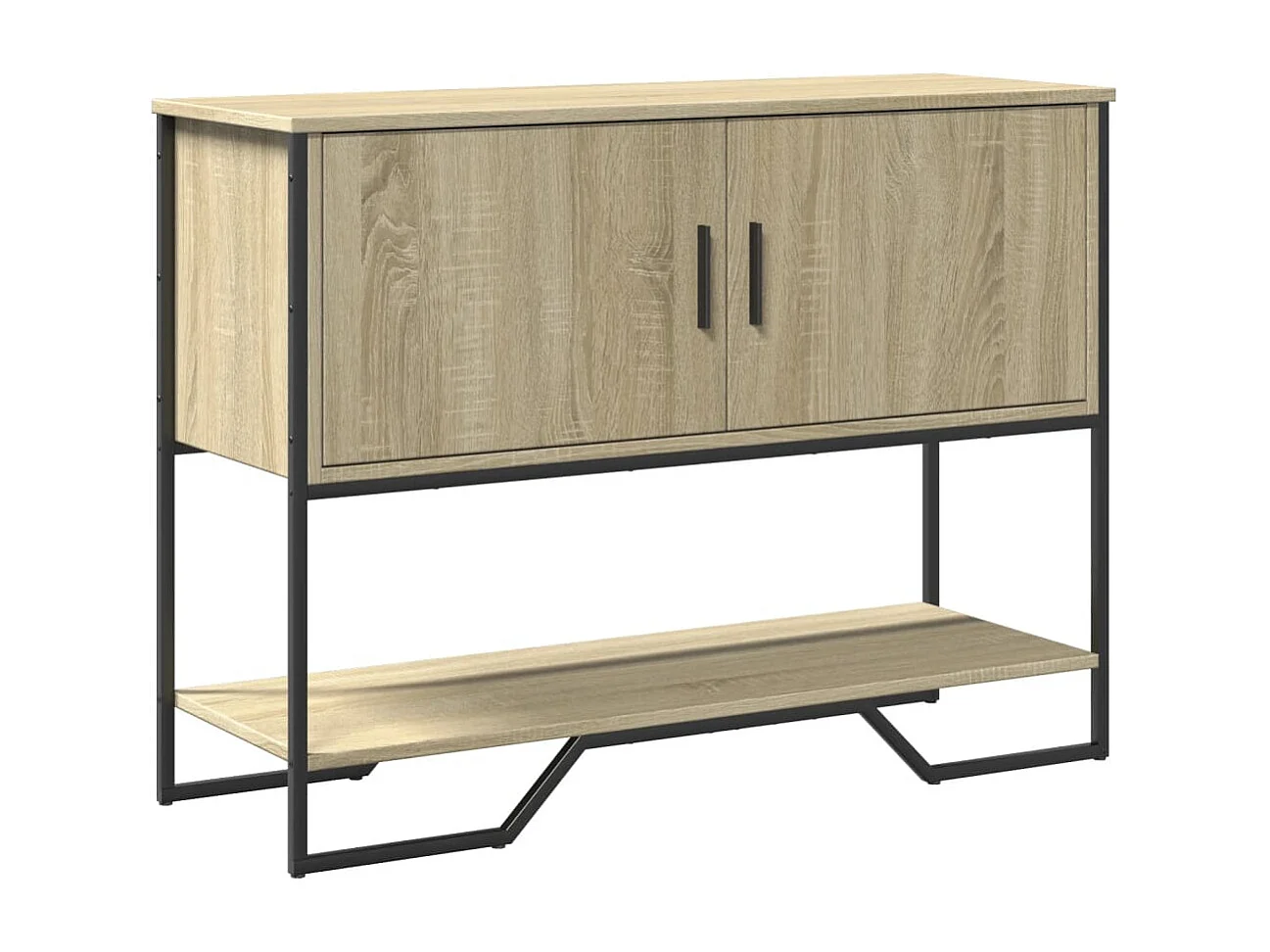 Table console chêne sonoma 100x35x74,5 cm bois d'ingénierie