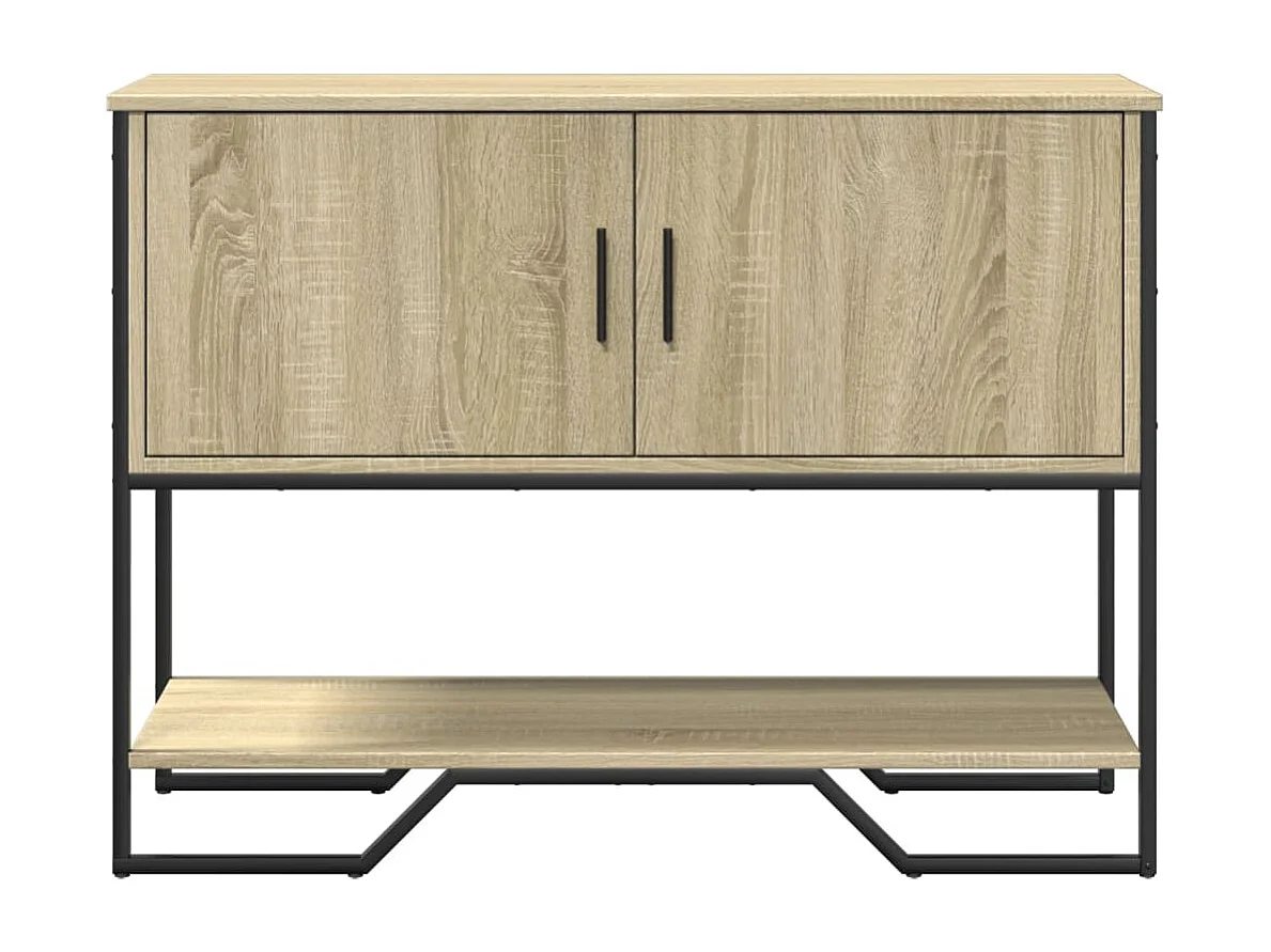 Table console chêne sonoma 100x35x74,5 cm bois d'ingénierie