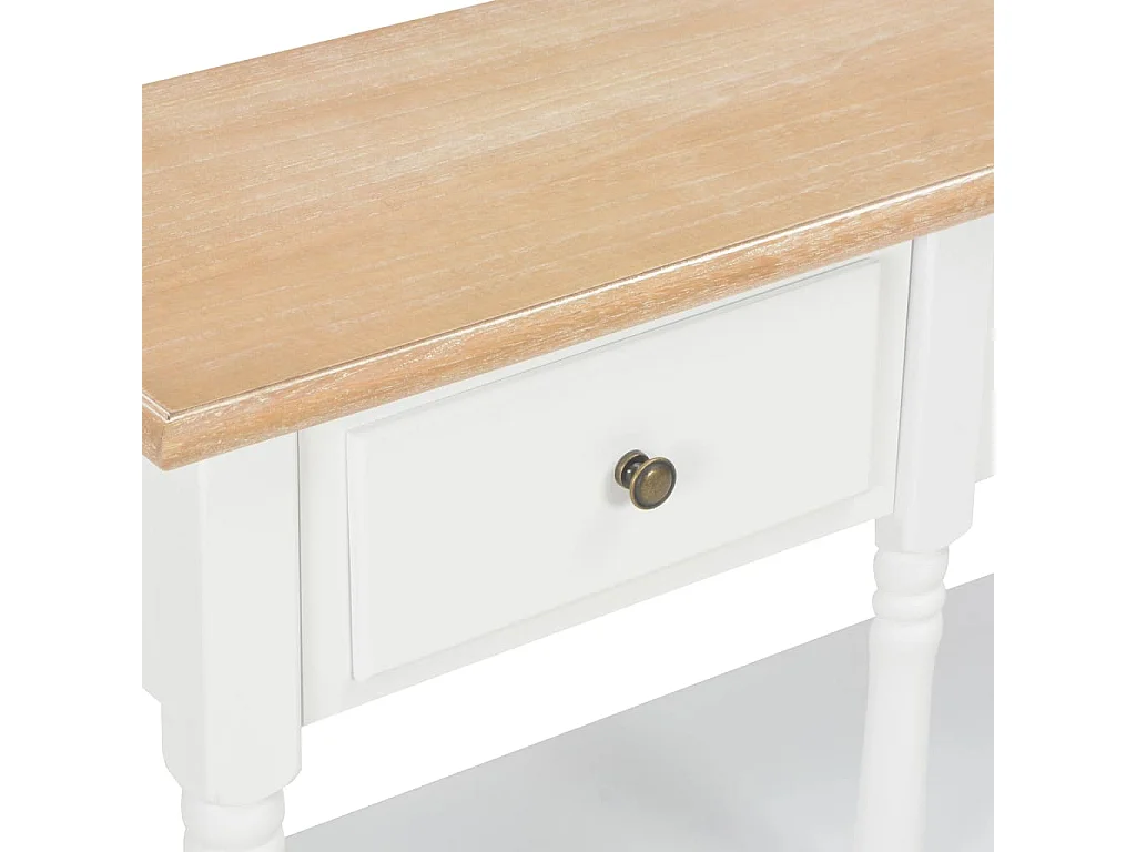 Mesa de console branca 120x30x76 cm MDF