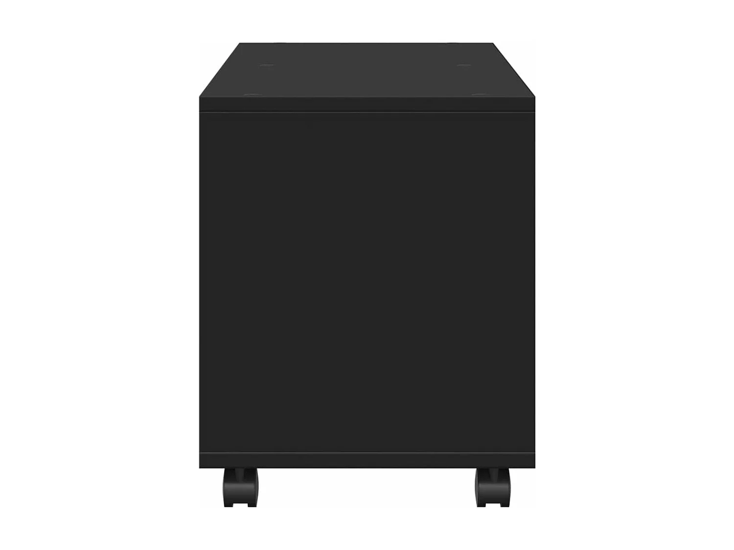 Armoire à roulettes noir 72x33x42,5 cm bois d'ingénierie