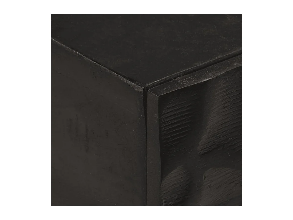 Zwarte consoletafel 90x30x76 cm massief mangohout en ijzer