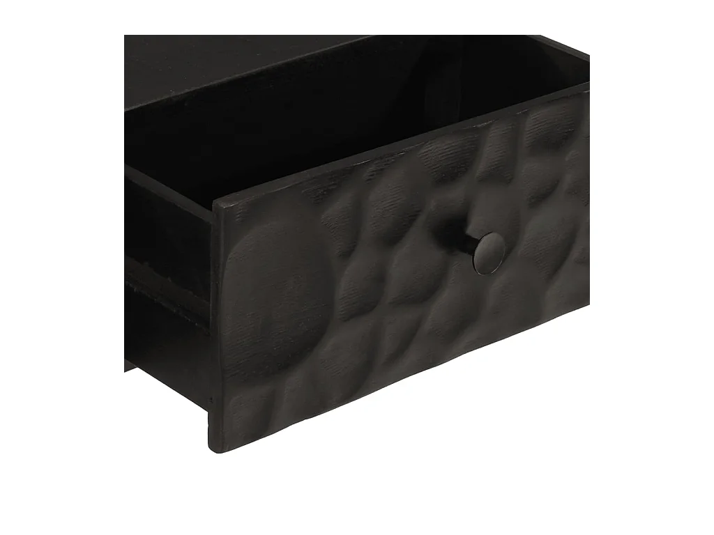 Zwarte consoletafel 90x30x76 cm massief mangohout en ijzer