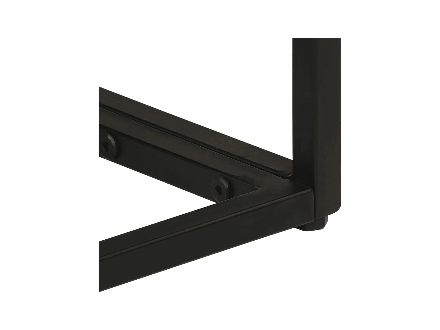 Zwarte consoletafel 90x30x76 cm massief mangohout en ijzer