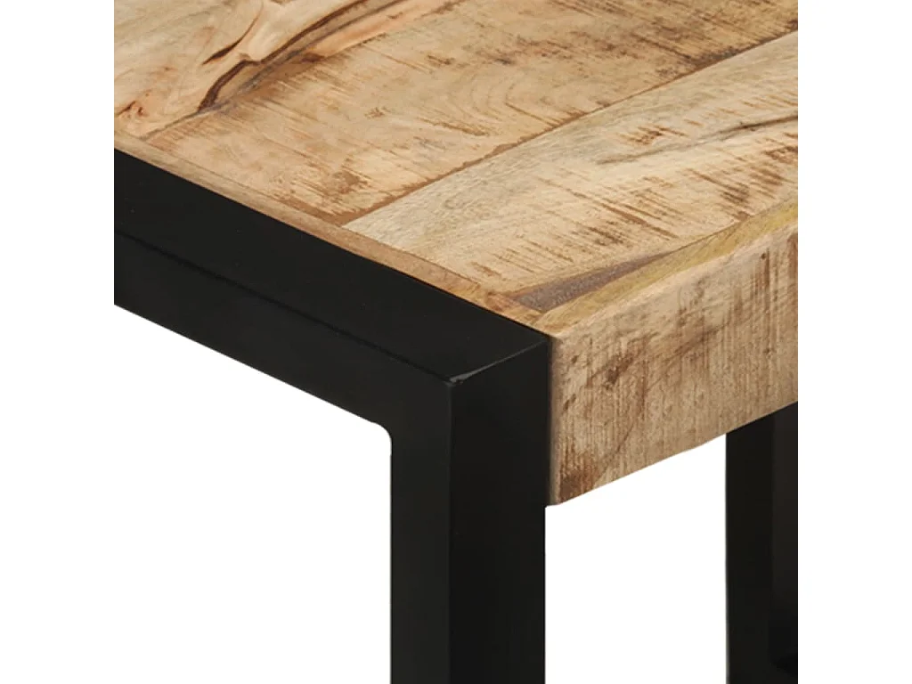 Tavolini impilabili 3 pz. Legno massello di mango