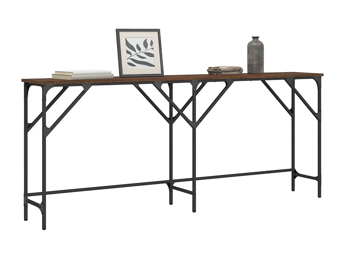 Konsolentisch aus brauner Eiche, 180 x 29 x 75 cm, Holzwerkstoff