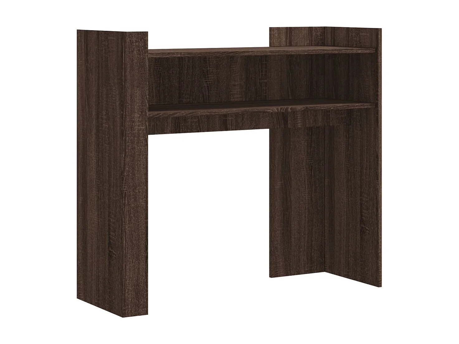 Table console chêne marron 100x35x90 cm bois d'ingénierie