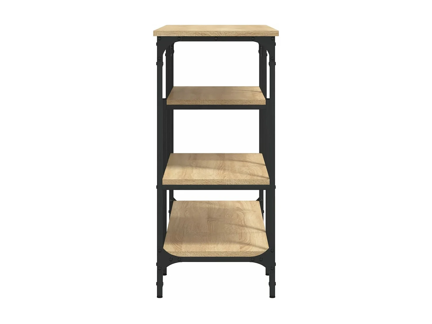 Mesa consola com prateleiras carvalho sonoma 100x35x75 cm