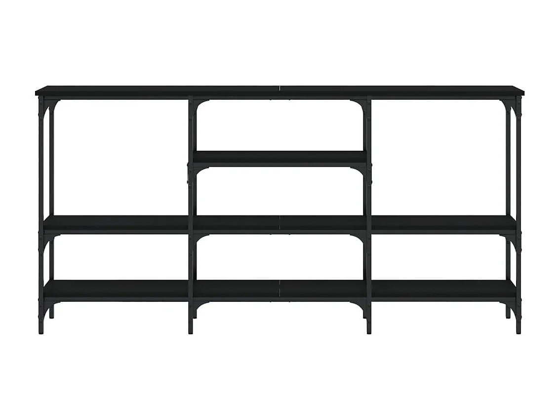 Zwarte consoletafel 160x29x80 cm samengesteld hout