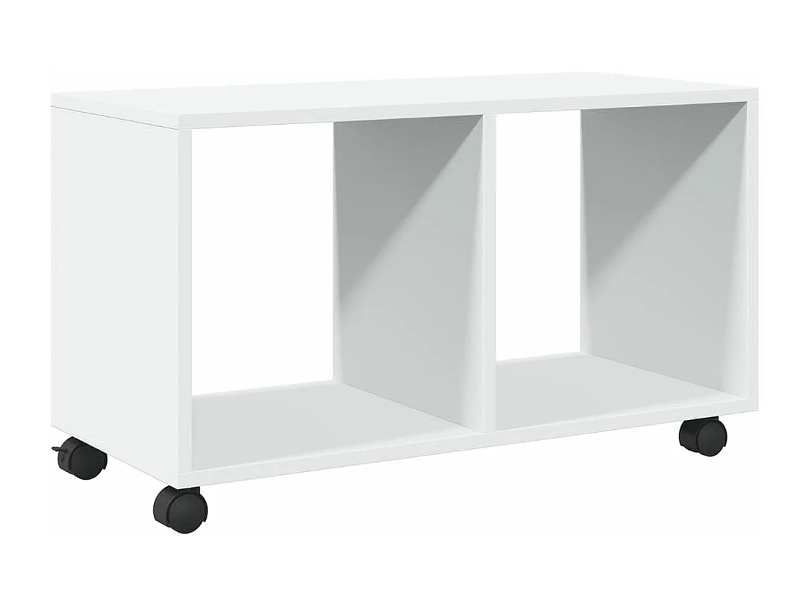 Armadio su ruote bianco 72x33x42,5 cm in derivati del legno