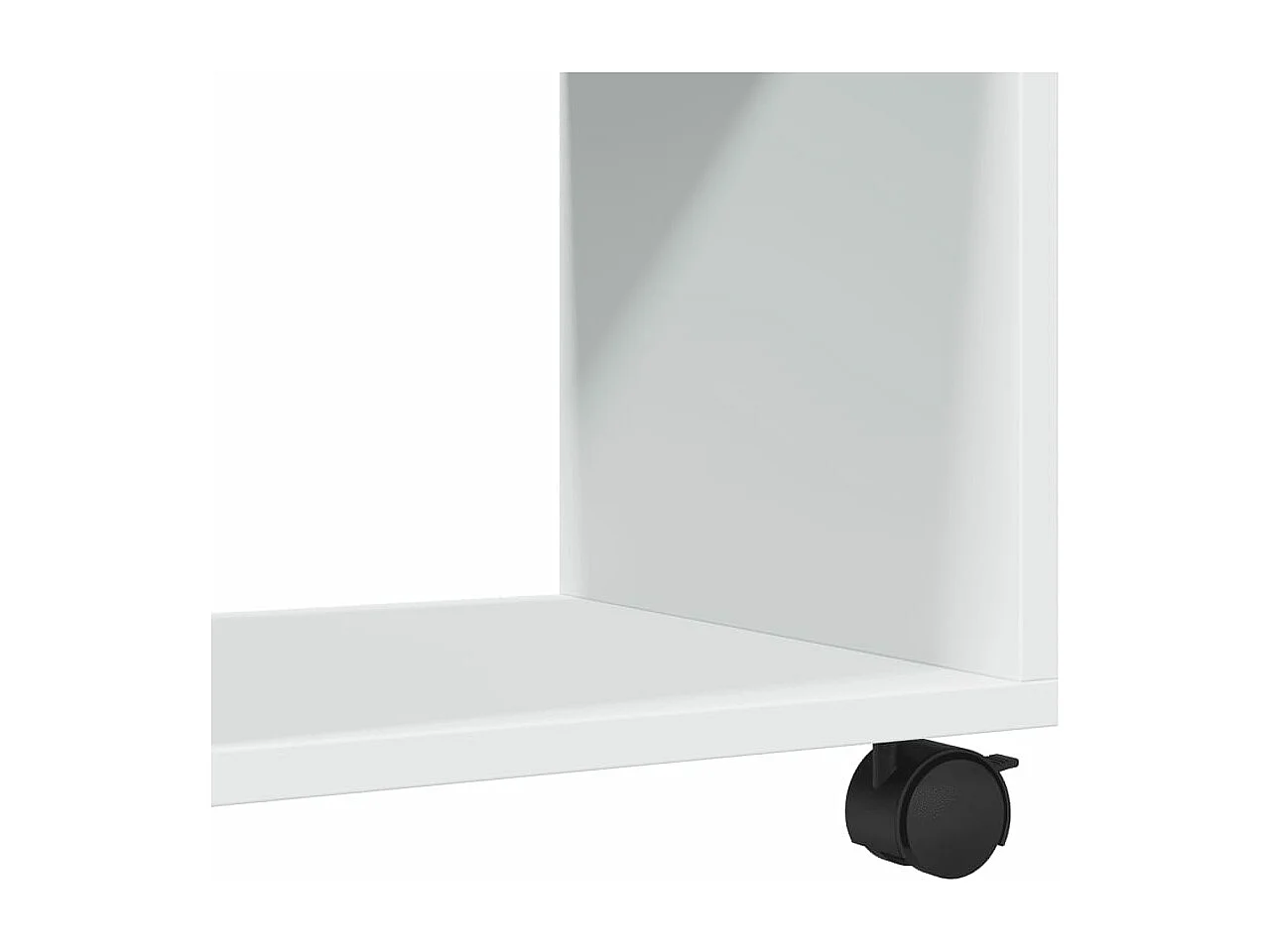 Armadio su ruote bianco 72x33x42,5 cm in derivati del legno