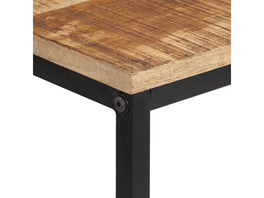 Table console 100x35x70 cm bois de manguier massif brut