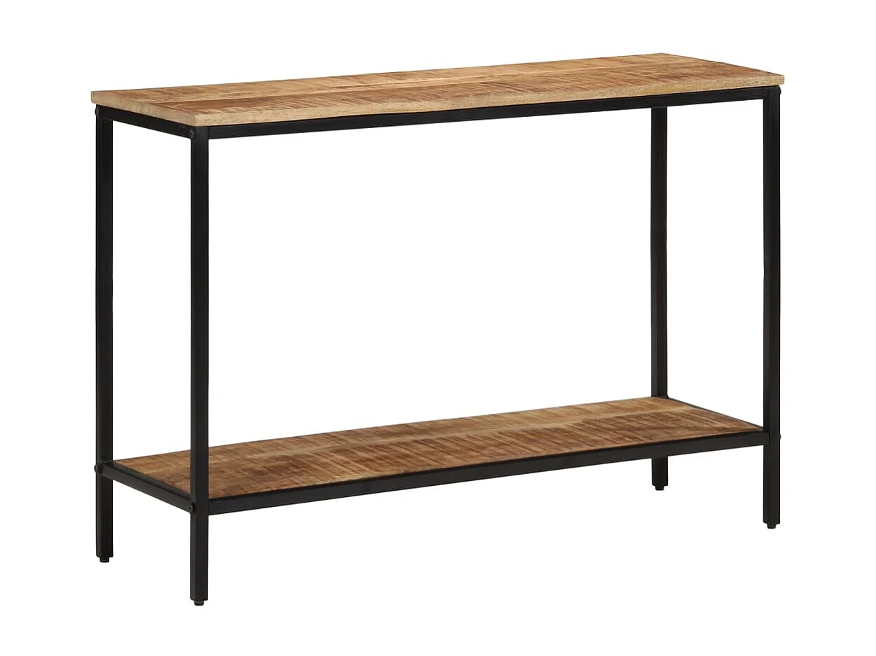 Table console 100x35x70 cm bois de manguier massif brut
