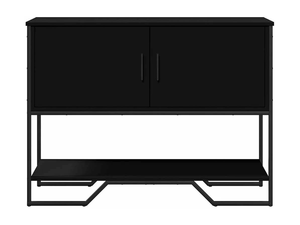 Table console noir 100x35x74,5 cm bois d'ingénierie