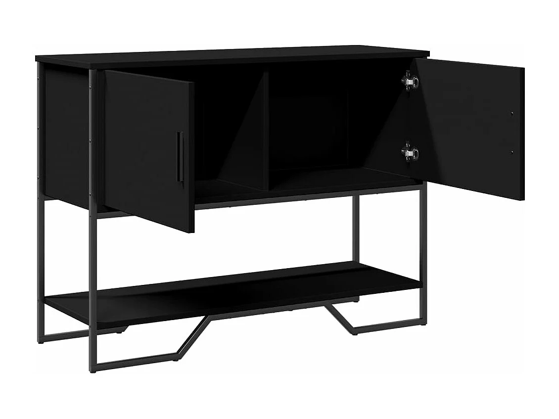 Table console noir 100x35x74,5 cm bois d'ingénierie