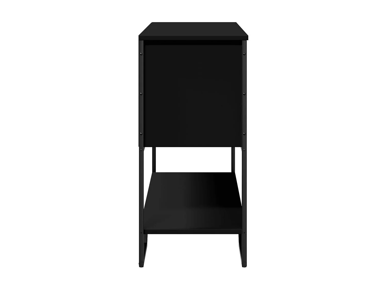 Table console noir 100x35x74,5 cm bois d'ingénierie