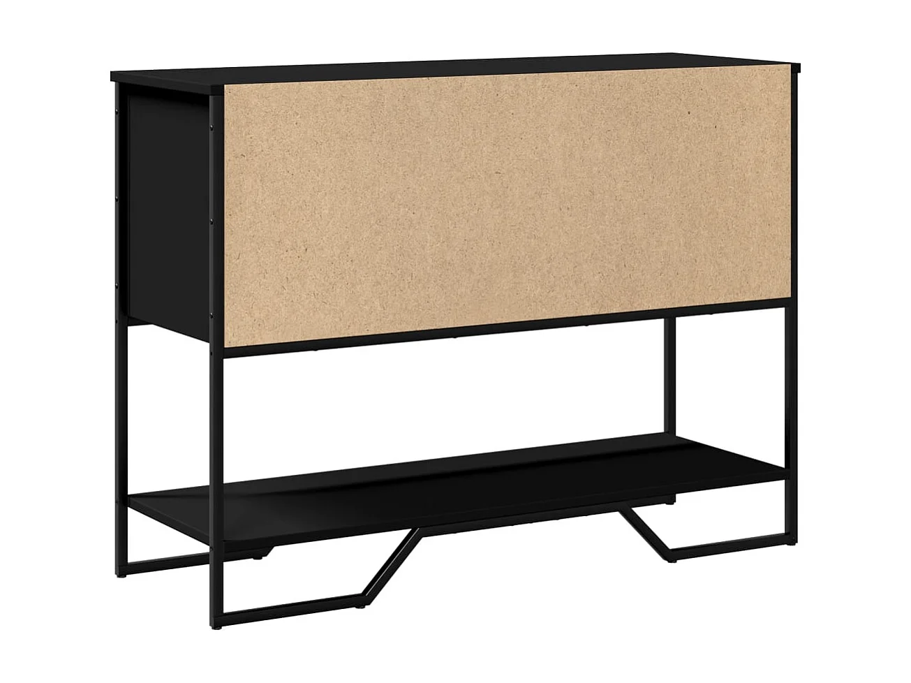 Table console noir 100x35x74,5 cm bois d'ingénierie